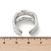 Brass Adjustable Open Cuff Rings for Women RJEW-C129-02P-5