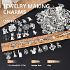 100Pcs 100 Styles Tibetan Style Alloy Charms TIBEP-YW0002-01-3