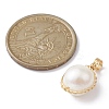 Natural Cultured Freshwater Pearl Copper Wire Wrapped Pendants PALLOY-JF02201-01-3