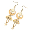 Celestial Brass & 304 Stainless Steel Dangle Drop Earrings for Women EJEW-JE07346-01-4