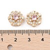 Rack Plating Brass Micro Pave Cubic Zirconia Beads KK-F879-03G-02-3