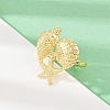 Ocean Theme Brass Cuff Rings RJEW-C135-01G-03-2