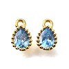 Brass Pave Cubic Zirconia Pendants KK-V011-21G-B-1