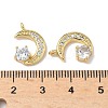 Brass Micro Pave Cubic Zirconia Pendants KK-Q068-48B-G-3