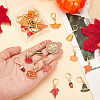 24Pcs 12 Styles Alloy Enamel Pendant Decorations HJEW-PH01903-3