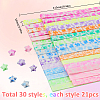 630Pcs 3 Colors Luminous Lucky Star Origami Paper DIY-SC0027-37-2