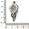 Brass Micro Pave Cubic Zirconia Fold Over Clasps KK-M318-25B-3