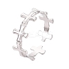 Non-Tarnish 304 Stainless Steel Cross Open Cuff Ring for Women RJEW-K245-26P-1