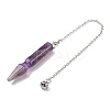 Natural Amethyst Pointed Dowsing Pendulums G-Q184-04G-P-3