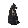 Black Hanging Wooden Crystal Display Shelf ODIS-G015-01E-4