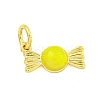 Rack Plating Brass Enamel Pendants KK-U021-04A-G-1