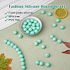 100Pcs Silicone Beads Round Rubber Bead 15MM Loose Spacer Beads for DIY Supplies Jewelry Keychain Making JX456A-2