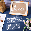 Beach Theme PVC Cartoon Self Adhesive Car Stickers FIND-WH0152-165B-4