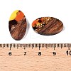 Transparent Resin and Walnut Wood Pendants RESI-T057-03M-3