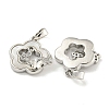 Brass with Clear Cubic Zirconia with Sea Shell Pendants KK-Q820-12P-2