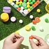58Pcs 8 Styles Lemon Food Grade Eco-Friendly Silicone Focal Beads SIL-CJ0001-99-5