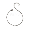 Brass Rope Chain Bracelets for Women BJEW-G735-08P-4