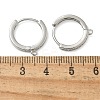 Rack Plating Brass Micro Pave Cubic Zirconia Hoop Earrings Findings KK-K392-33P-3