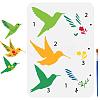 US 1 Pc PET Hollow Out Drawing Painting Stencils DIY-FG0005-14E-1