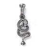 Brass Micro Pave Cubic Zirconia Fold Over Clasps KK-D360-13B-1