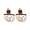 304 Stainless Steel Enamel Pendants STAS-L300-012G-14-1