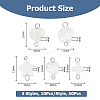 50Pcs 5 Styles Natural Freshwater Shell Connector Charms PALLOY-HS00009-2