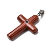 Natural Red Jasper Cross Pendants KK-D021-04E-P-2
