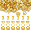 120Pcs 4 Styles Iron Dreadlocks Beads Hair Decoration FIND-TA0005-09G-2
