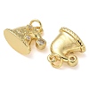 Rack Plating Brass Cubic Zirconia Pendants KK-K392-08G-2