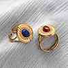 304 Stainless Steel Adjustable Open Cuff Rings RJEW-A071-15G-3