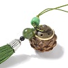 Green Sandalwood Lotus Incense Balls Pendant Decorations HJEW-D300-01B-01PG-2