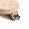 Beech Wood Pacifier Clip AJEW-M015-01C-2