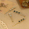 2 Pairs 2 Colors Golden Rhinestone Hair Bobby Pins OHAR-LP0004-13A-1