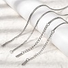 12Pcs 2.2MM 304 Stainless Steel Twisted Chain Necklaces for Men Women NJEW-H093-17P-04-3