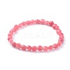 Natural Rhodochrosite Stretch Bracelets BJEW-JB04661-08-1