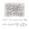 36Pcs 9 Styles 201 Stainless Steel Connector Charms STAS-PJ0001-32-11