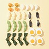 28Pcs 7 Styles Opaque Resin Imitation Food Cabochons RESI-FS0001-37-1