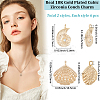 12Pcs 2 Style Brass Micro Pave Clear Cubic Zirconia Pendants KK-BBC0018-37-2