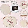 Round with Word Welcome Baby Wood Baby Shower Guest Book Alternatives for Boy or Girl DIY-WH20002-58A-6