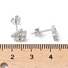925 Sterling Silver Clear Cubic Zirconia Stud Earrings EJEW-Q032-01C-P-5
