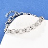 304 Stainless Steel Link Chain Bracelets for Women BJEW-H207-01D-P-1