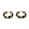 Brass Micro Pave Clear Cubic Zirconia Huggie Hoop Earrings EJEW-H121-22G-2