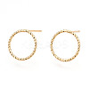 Brass Stud Earrings EJEW-N018-006-NF-1