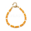 304 Stainless Steel Beaded Bracelets for Women BJEW-M056-08G-02-2