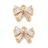 Brass Cubic Zirconia Charms X1-KK-D300-08G-1