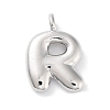 Rack Plating Brass Balloon Letter Pendants KK-C050-01P-R-1