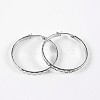 Ring 304 Stainless Steel Hoop Earrings EJEW-P040-52P-1