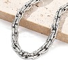 304 Stainless Steel Rope Chain Bracelets for Men Women BJEW-Q038-09P-2