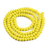 Opaque Solid Color Glass Beads Strands EGLA-A034-P8mm-D26-3