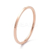 1mm Polished Plain Dome Finger Ring for Girl Women RJEW-C012-02G-RG-3